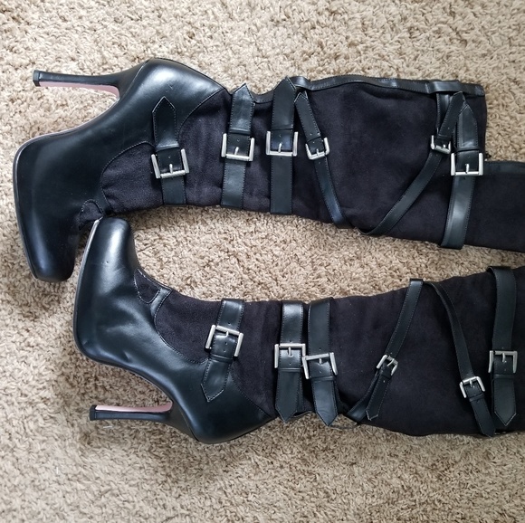 🔥Knee Buckled Bandito Black Boots sz 10 - Picture 6 of 6